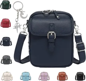 Collaboraten1 Crossbody Leather Bag, Urvashi Crossbody Leather Bag, Adjustable Shoulder Strap 10Card Slots Shoulder Bags
