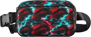 Colorful Clouds Lightning Womens Fanny Pack Waterproof Everywhere Belt Bag Cute Cross Body Waist Pack