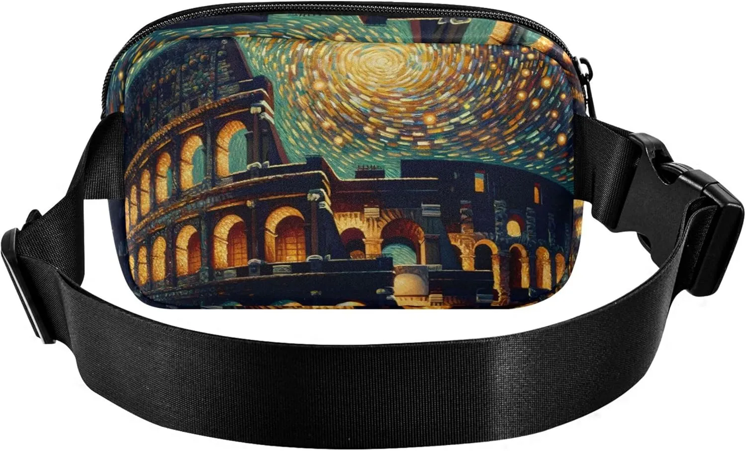 Colosseum Starry Night Roman Fanny Pack for Women Waterproof Everywhere Belt Bag Cute Travel Waist Pack for Men