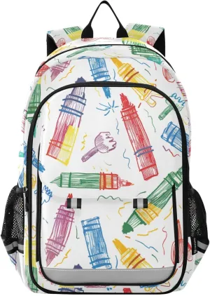 Coloured Lead Line Backpack for Boys Girls Elementary School Bag Kids Bookbag Travel Rucksack With Reflective Stripes Children's backpack