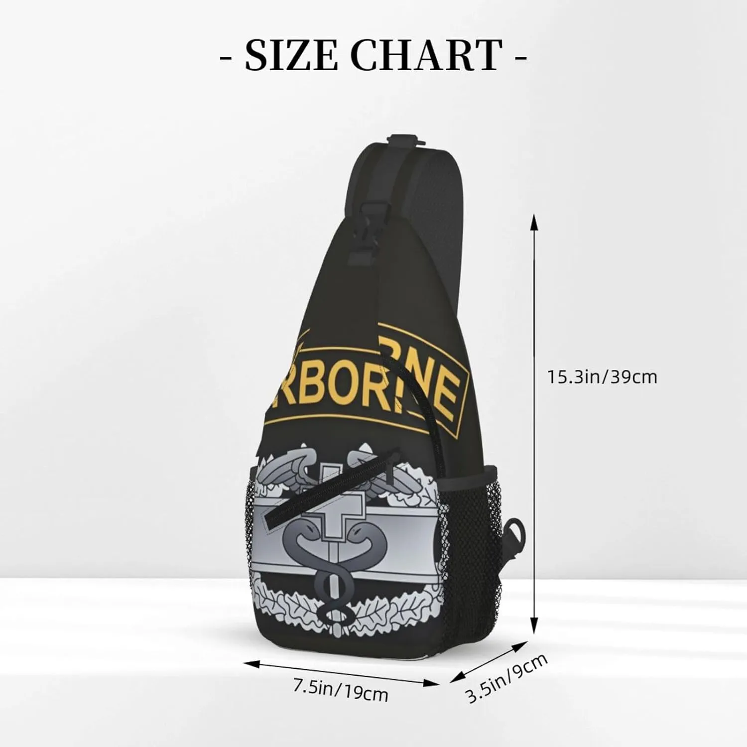 Combat Medic Badge With Airborne Small Crossbody Backpack Sling Bag For Men Women Mini One Shoulder Chest Bags Gym Sport Travel Hiking Daypack