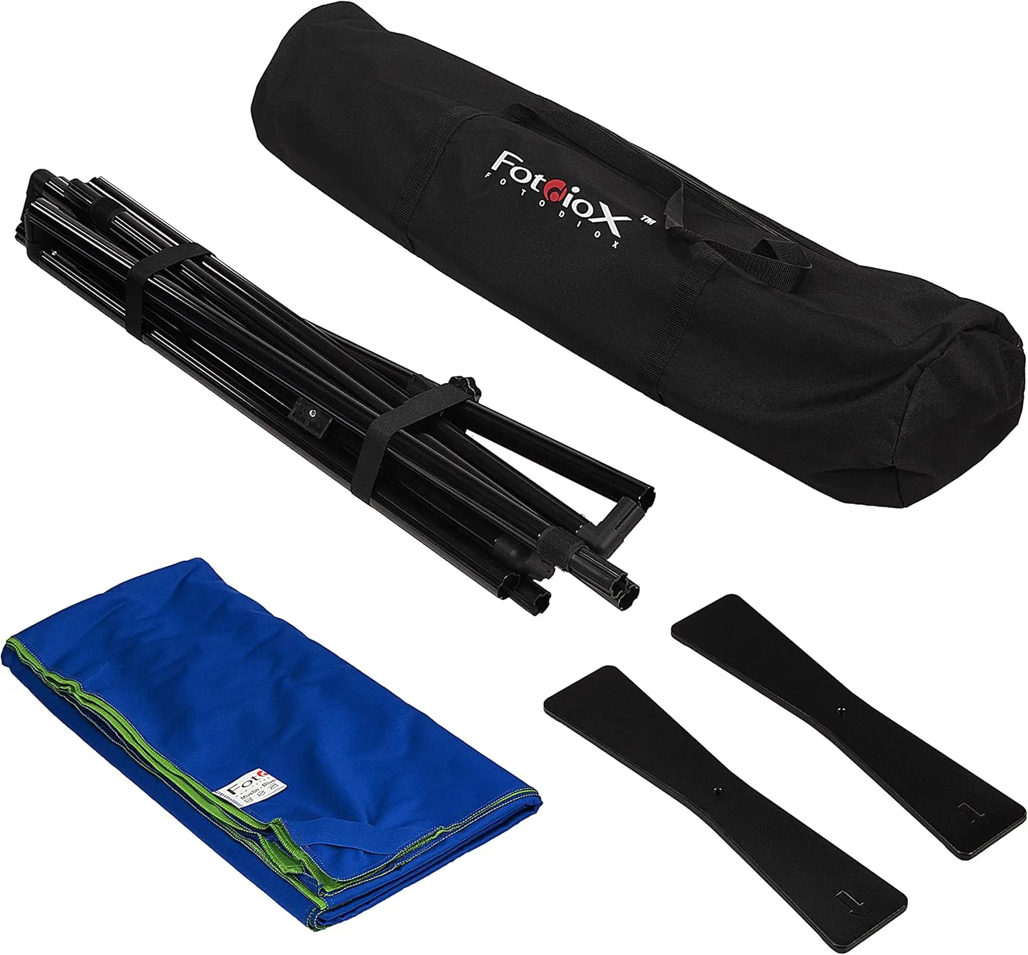 Complete Portable Background Kit w/Bag - 5 x 7.4ft (1.5 x 2.1m) Blue/Green