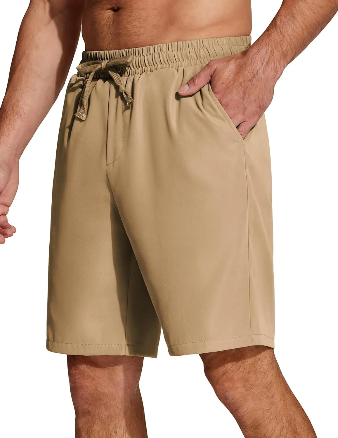 COOFANDY Men's Casual Drawstring Shorts Lightweight Elastic Waist Walking Shorts with Pockets