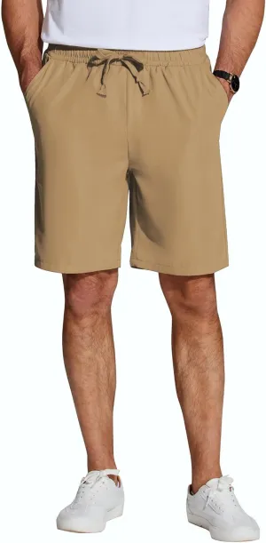 COOFANDY Men's Casual Drawstring Shorts Lightweight Elastic Waist Walking Shorts with Pockets