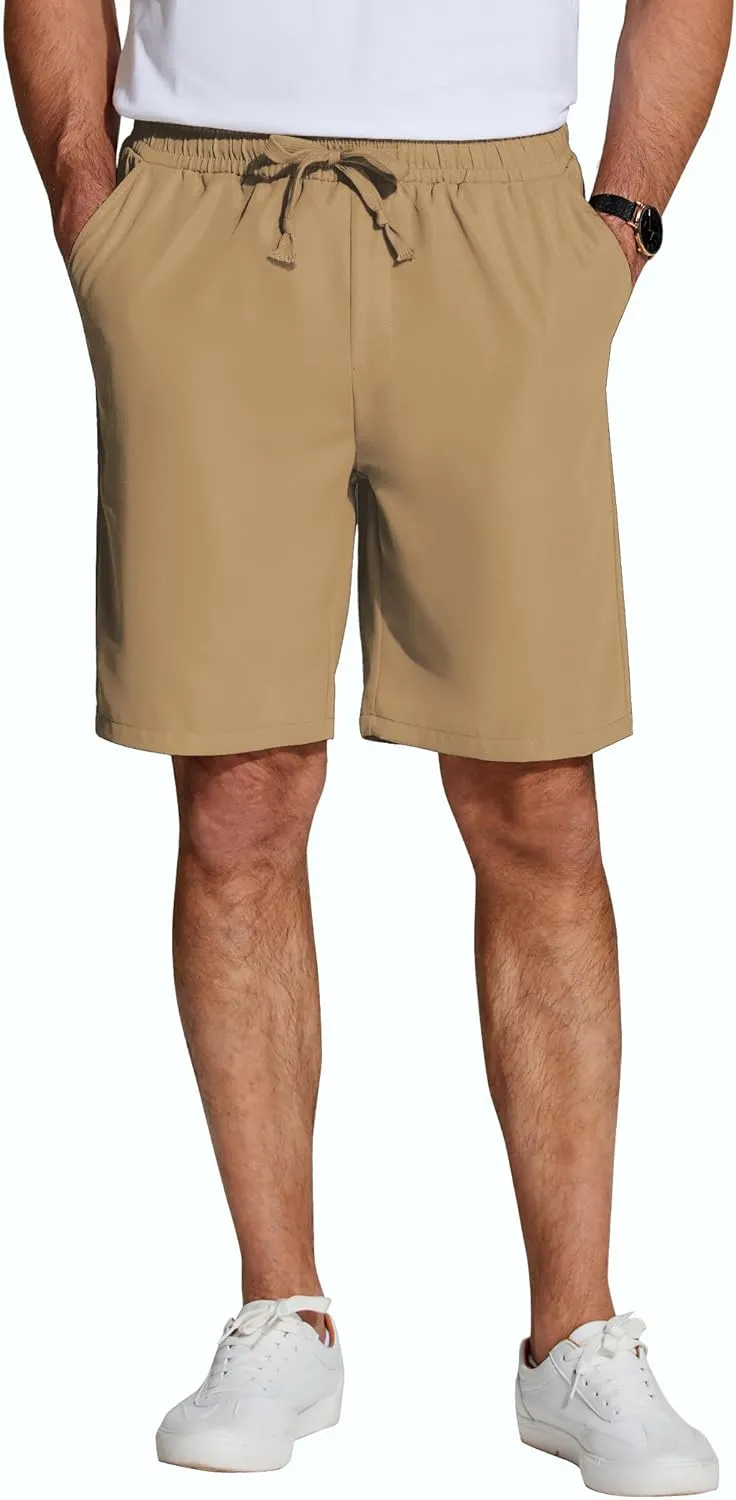 COOFANDY Men's Casual Drawstring Shorts Lightweight Elastic Waist Walking Shorts with Pockets