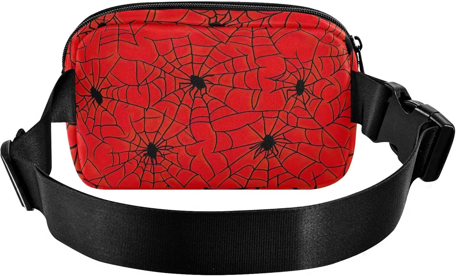 Cool Black Spiders Red Belt Bag Fashion Waist Pack Crossbody Bags Belt Bag Mens Travel Fanny Pack