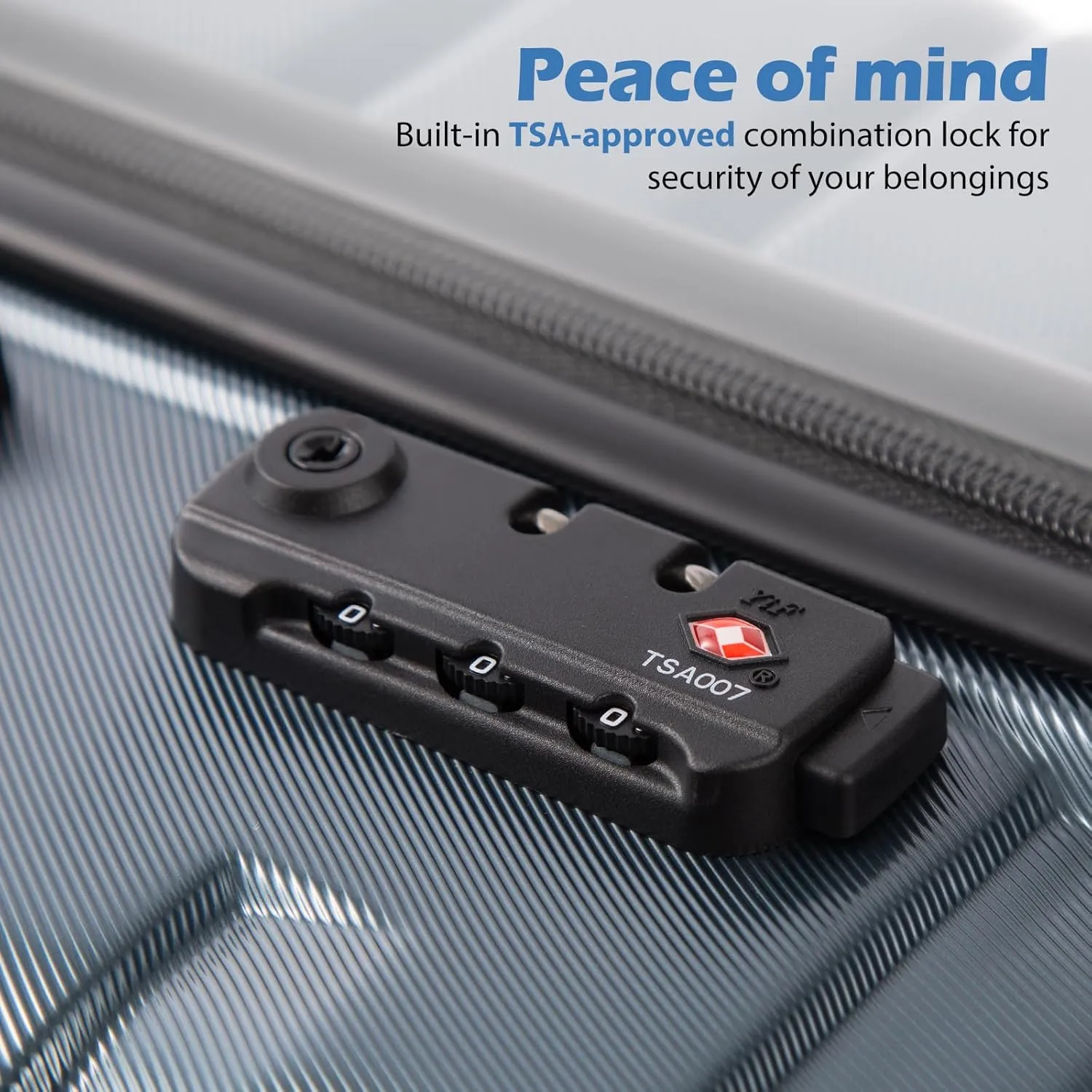 COOLIFE Expandable Suitcase PC ABS TSA Luggage 3 Piece Set Lock Spinner Carry on (sliver)