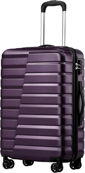 Coolife Luggage Suitcase Carry on Hardside PC ABS Spinner TSA Lock Telescopic Handle
