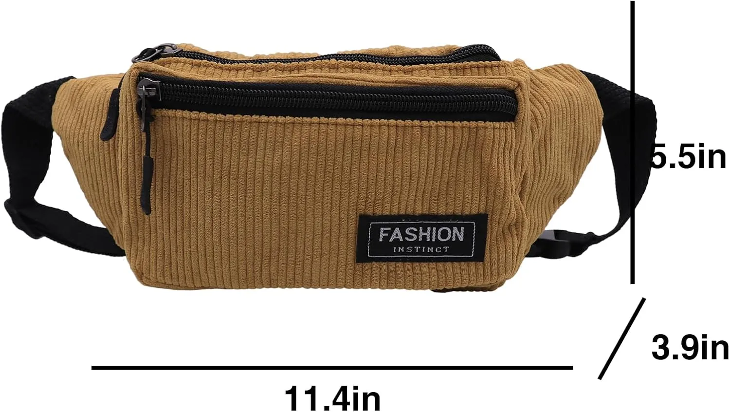 Corduroy Fanny Pack for Women Waist Bag Travel Crossbody Belt Bags Small Bum Purse Hiking Daypack for Running Workout