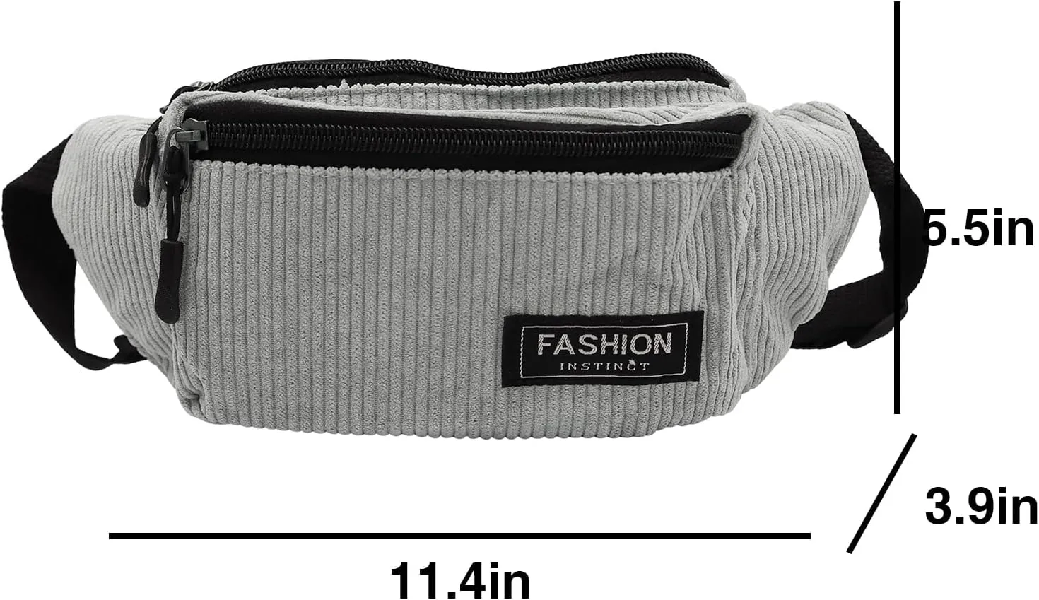 Corduroy Fanny Pack for Women Waist Bag Travel Crossbody Belt Bags Small Bum Purse Hiking Daypack for Running Workout