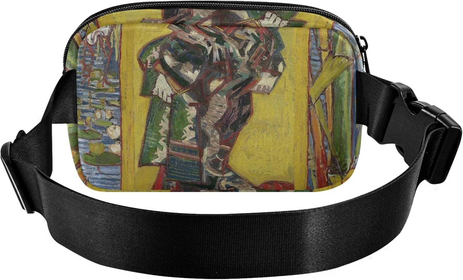 Courtesan Vangogh Painting Fanny Packs for Women Waterproof Large Hip Belt Bag Cartoon Cross Body Waist Purse