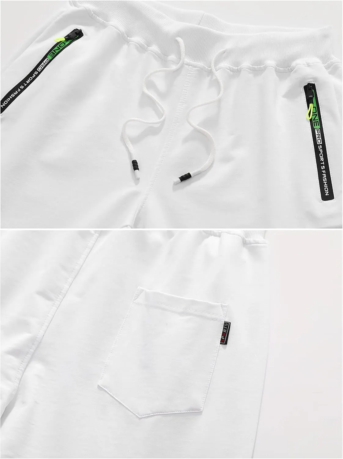 CREATMO US Men's Shorts Zipper Pocket Elastic Waist Stretch Summer Casual Beach