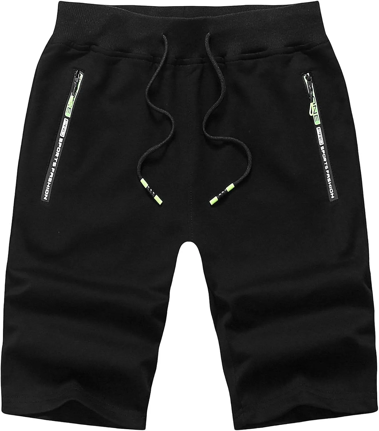 CREATMO US Men's Shorts Zipper Pocket Elastic Waist Stretch Summer Casual Beach
