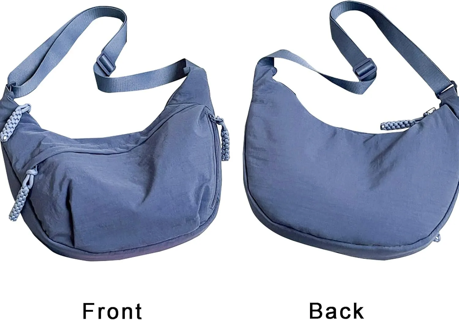 Crescent Crossbody Bags for Women Nylon Slouchy Sling Hobo Bag,Spacious Dumpling Shoulder Handbag Cross Body Purses