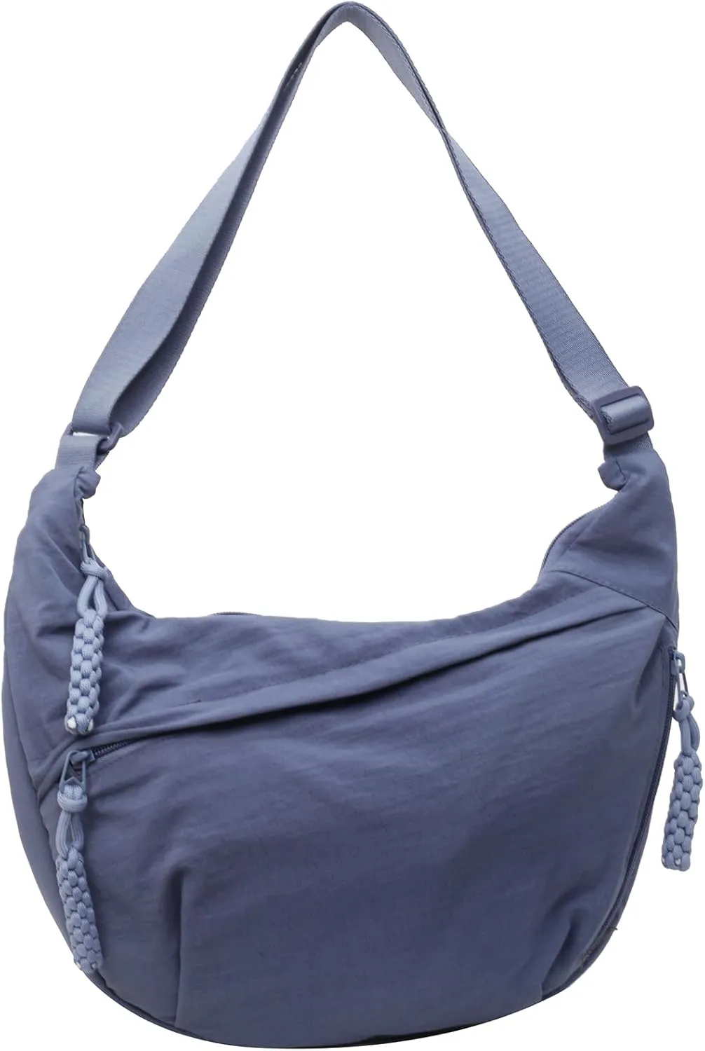 Crescent Crossbody Bags for Women Nylon Slouchy Sling Hobo Bag,Spacious Dumpling Shoulder Handbag Cross Body Purses