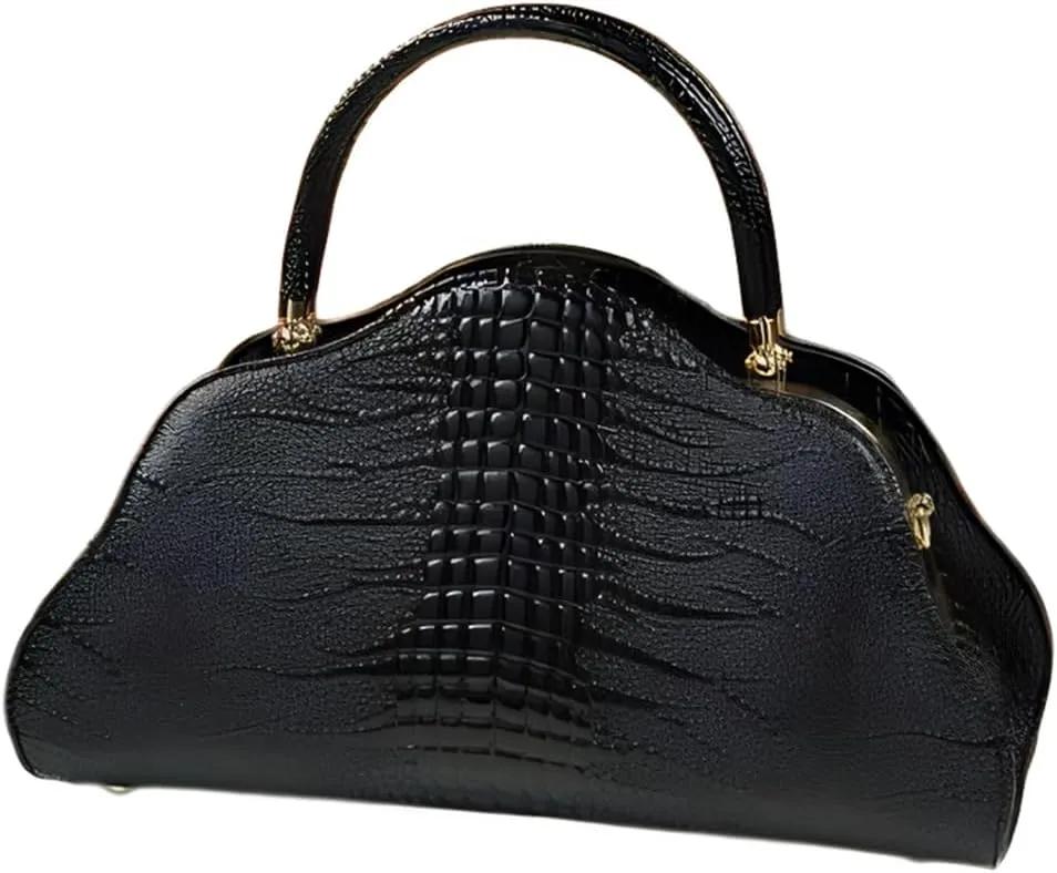 Crocodile Pattern Leather Women's Bag Top-Handle Satchel Crossbody Handbags Portable Purses Shoulder Messenger Bags