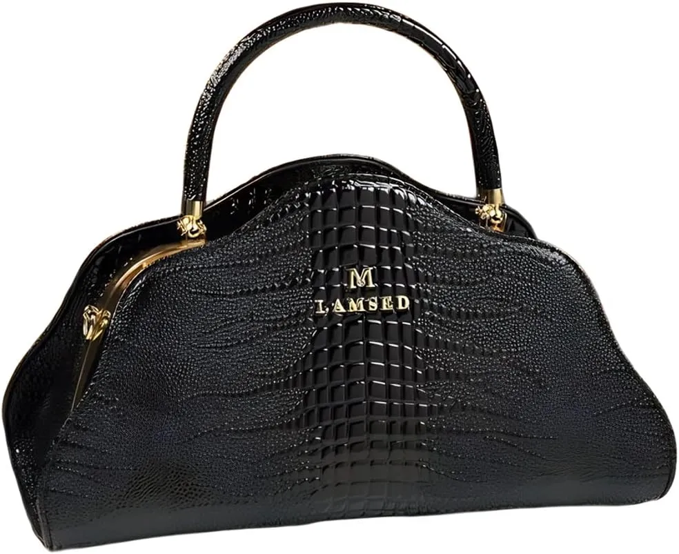 Crocodile Pattern Leather Women's Bag Top-Handle Satchel Crossbody Handbags Portable Purses Shoulder Messenger Bags