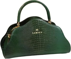 Crocodile Pattern Leather Women's Bag Top-Handle Satchel Crossbody Handbags Portable Purses Shoulder Messenger Bags