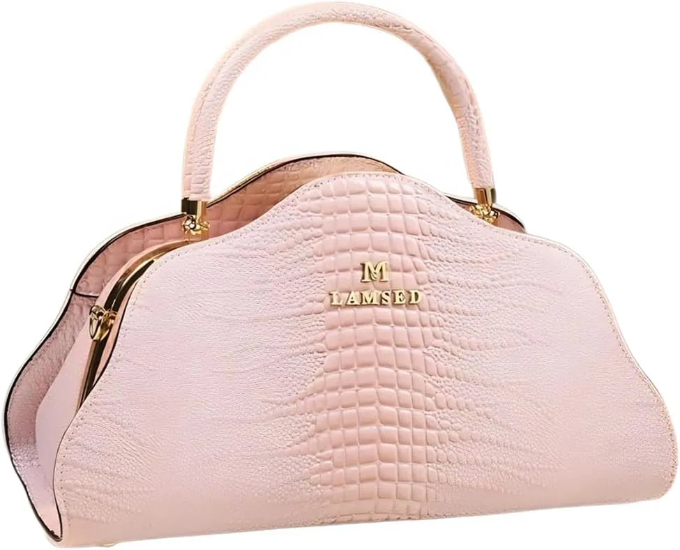 Crocodile Pattern Leather Women's Bag Top-Handle Satchel Crossbody Handbags Portable Purses Shoulder Messenger Bags
