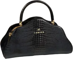 Crocodile Pattern Leather Women's Bag Top-Handle Satchel Crossbody Handbags Portable Purses Shoulder Messenger Bags
