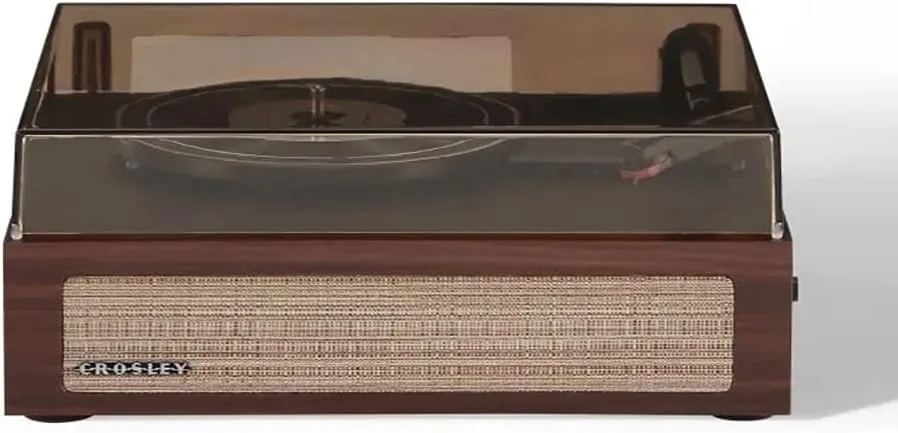 Crosley CR6042A-WA Scout 3-Speed Bluetooth Turntable with Built-in Speakers, Walnut
