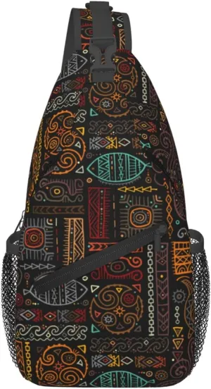 Cross Body Sling Bag For Women Men Polynesian Turtles Crossbody Bag Anti Theft Chest Bag Shoulder Backpack Travel Hiking Daypack Large Sling Cross Body Bag