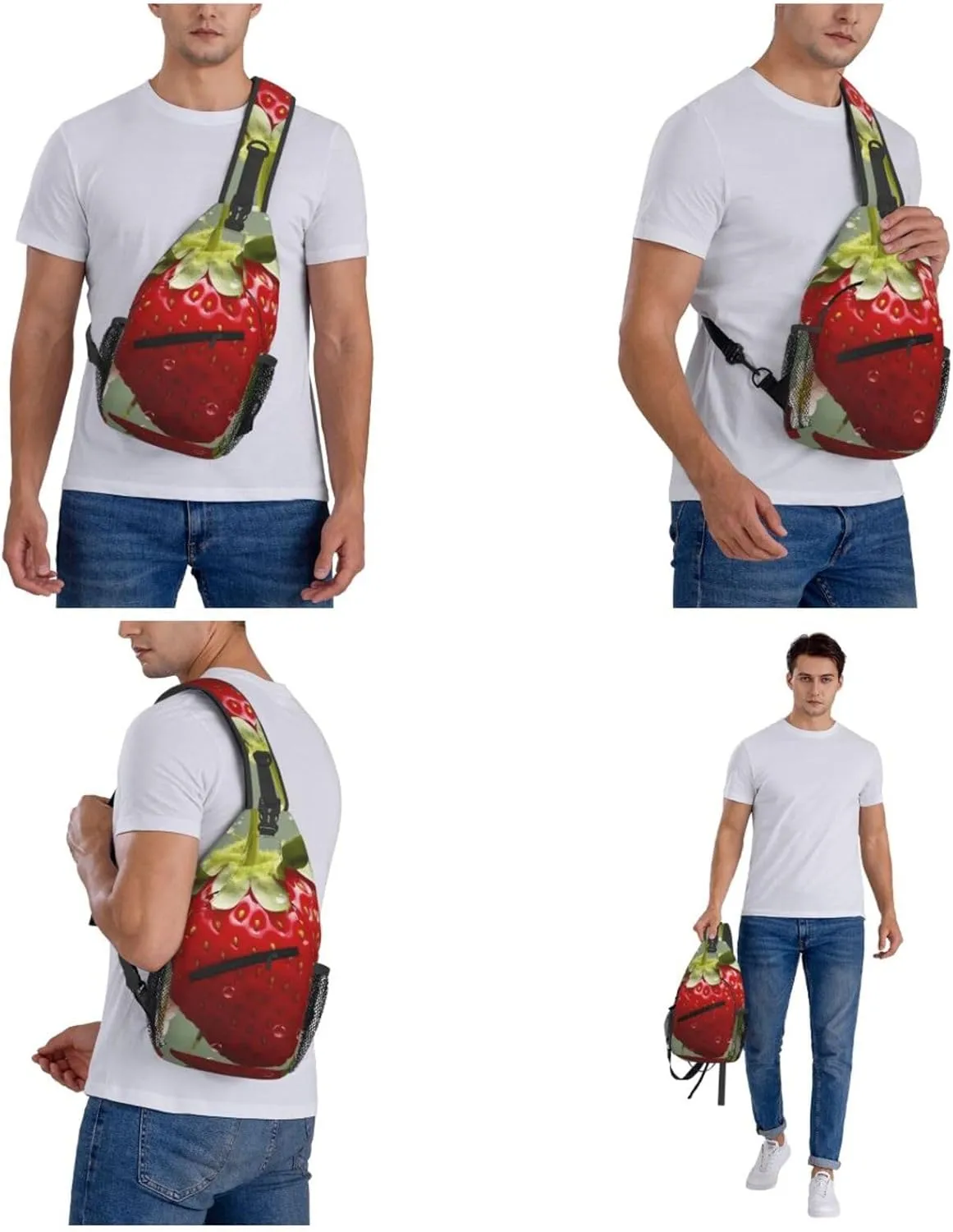 Cross Chest Bag Diagonally Sling Backpack Crossbody Shoulder Bag Milk Duck Yellow Sling Bag Travel Hiking Daypack