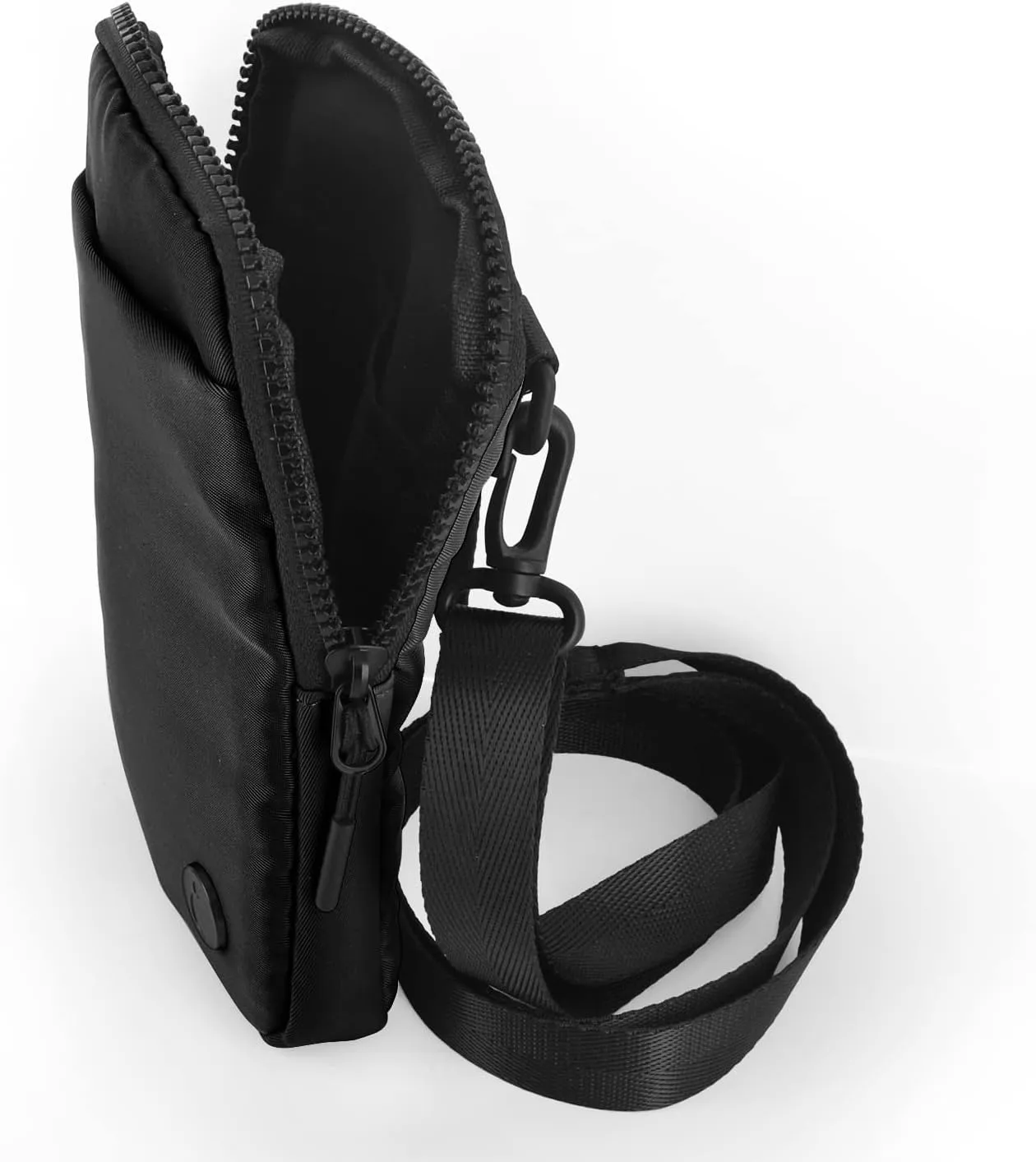 Crossbody Bag for Men & Women, Crossbody Belt Bag for Sports, Travel, Walking, Running, Hiking (Black)