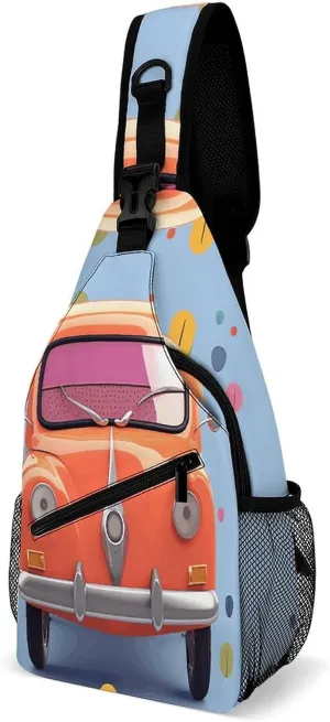 Crossbody Bag for Women Men Chest Bag Cartoon Alpaca Cute Animal Sling Bag Crossbody Shoulder Bag Sling Backpack