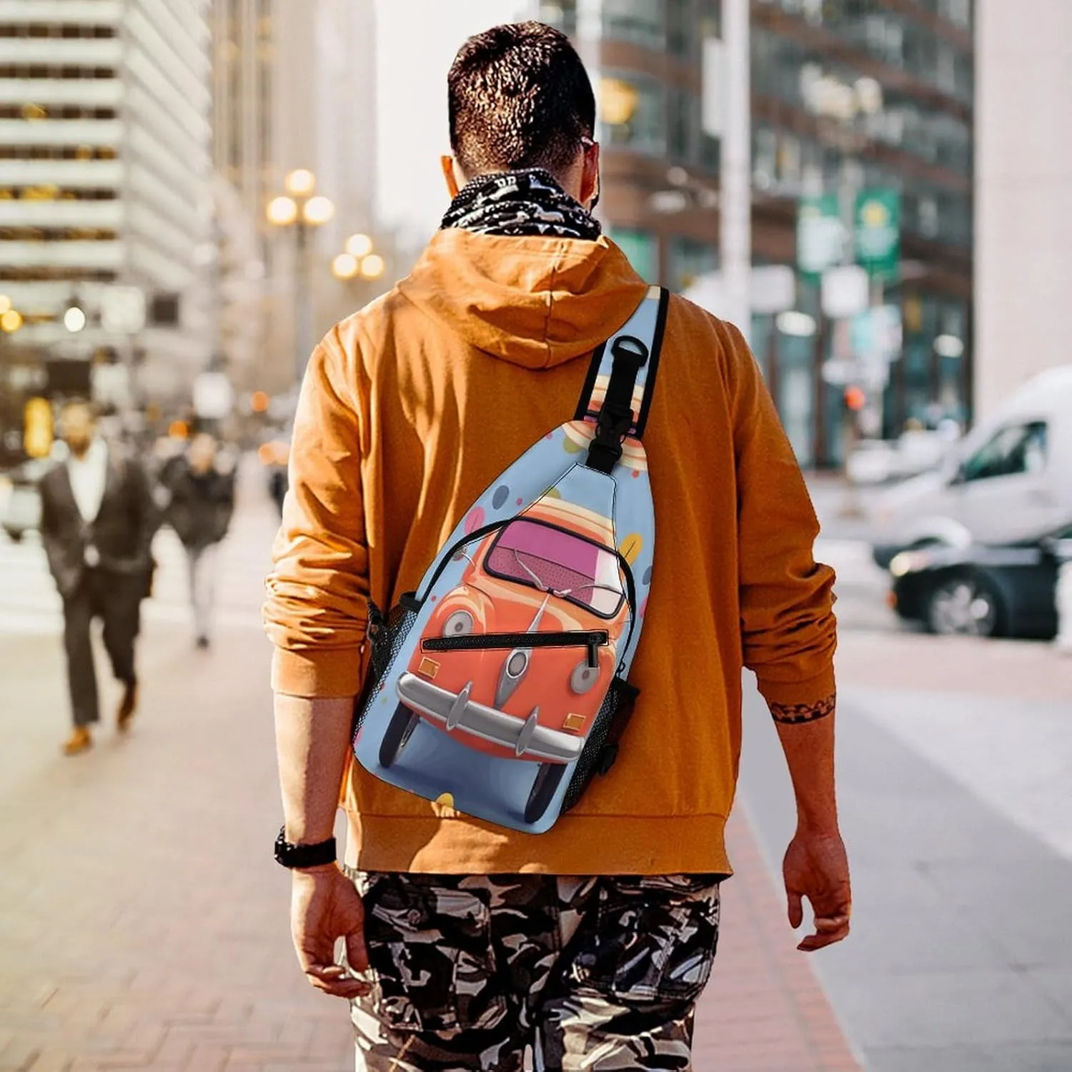 Crossbody Bag for Women Men Chest Bag Cartoon Alpaca Cute Animal Sling Bag Crossbody Shoulder Bag Sling Backpack