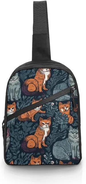 Crossbody Bag for Women Men Chest Bag Cartoon Santa Claus Sling Bag Crossbody Shoulder Bag Sling Backpack