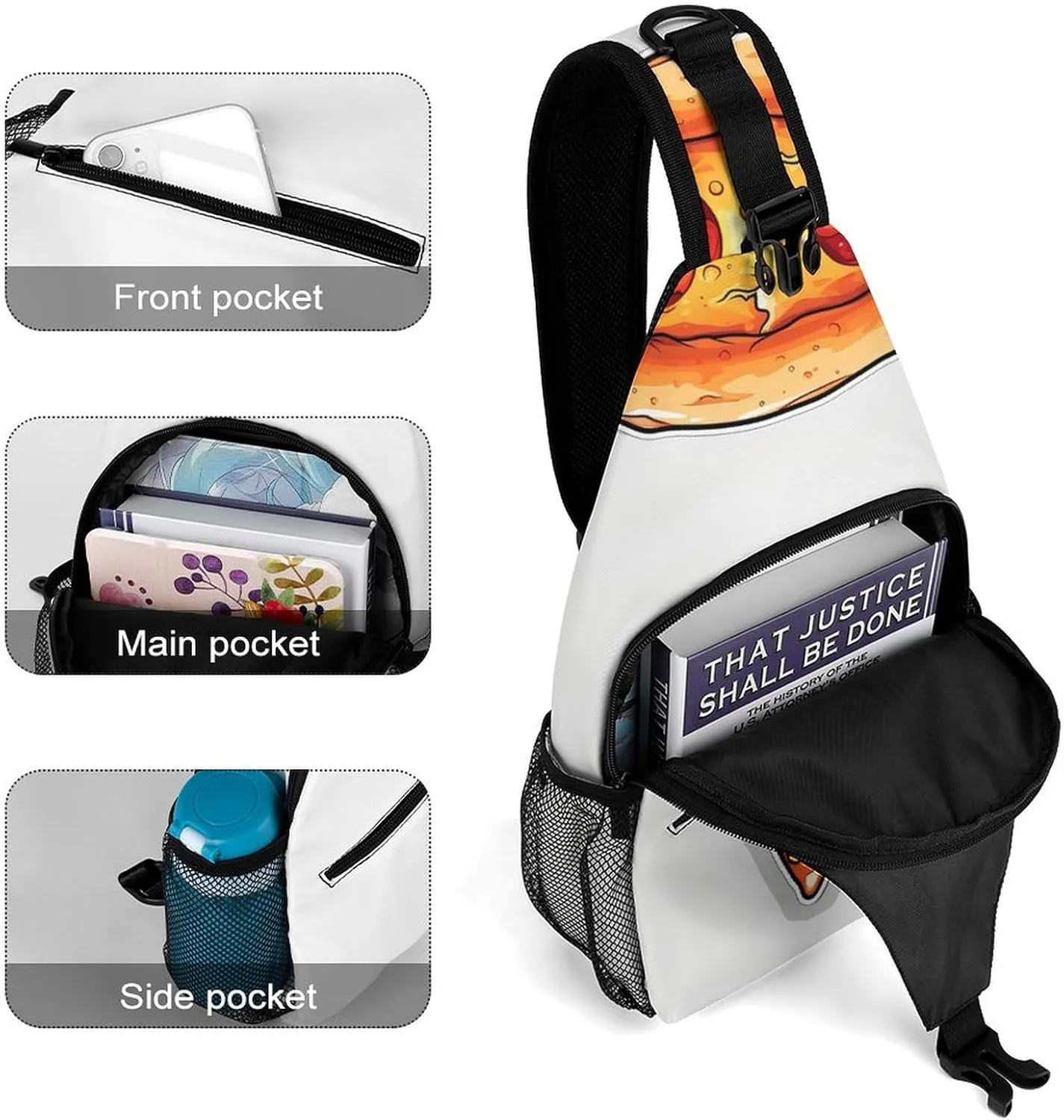 Crossbody Bag for Women Men Chest Bag Cool Dolphin Sling Bag Crossbody Shoulder Bag Sling Backpack