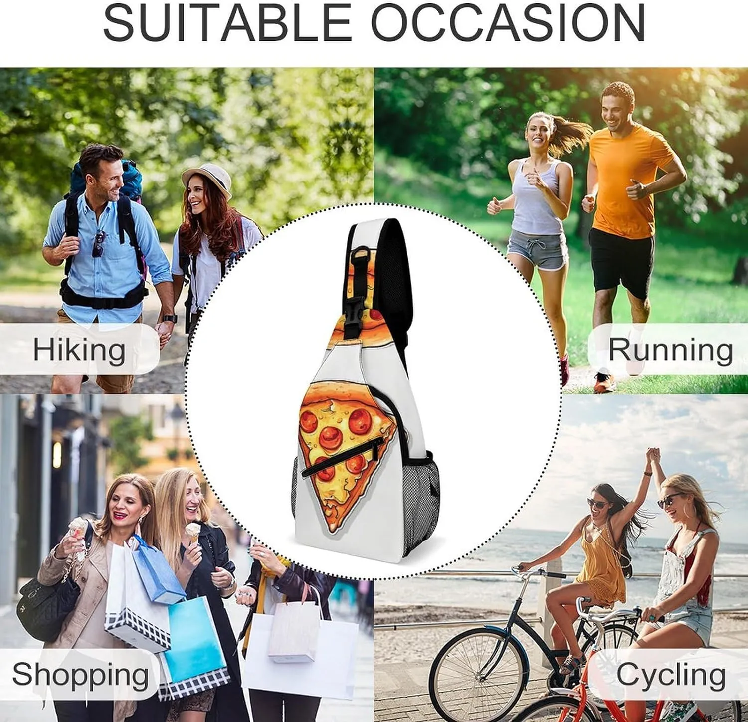 Crossbody Bag for Women Men Chest Bag Cool Dolphin Sling Bag Crossbody Shoulder Bag Sling Backpack