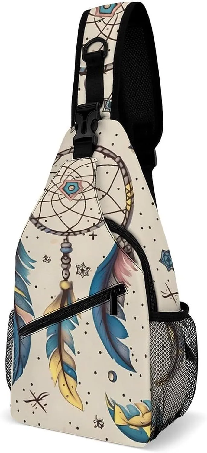 Crossbody Bag for Women Men Chest Bag Flying Dragon Sling Bag Crossbody Shoulder Bag Sling Backpack