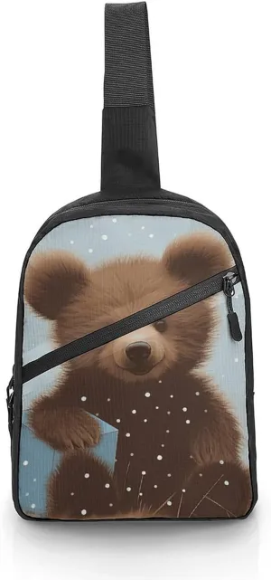 Crossbody Bag for Women Men Chest Bag Halloween Witch Flying Sling Bag Crossbody Shoulder Bag Sling Backpack