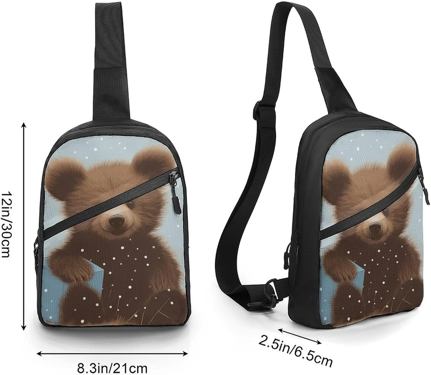 Crossbody Bag for Women Men Chest Bag Halloween Witch Flying Sling Bag Crossbody Shoulder Bag Sling Backpack