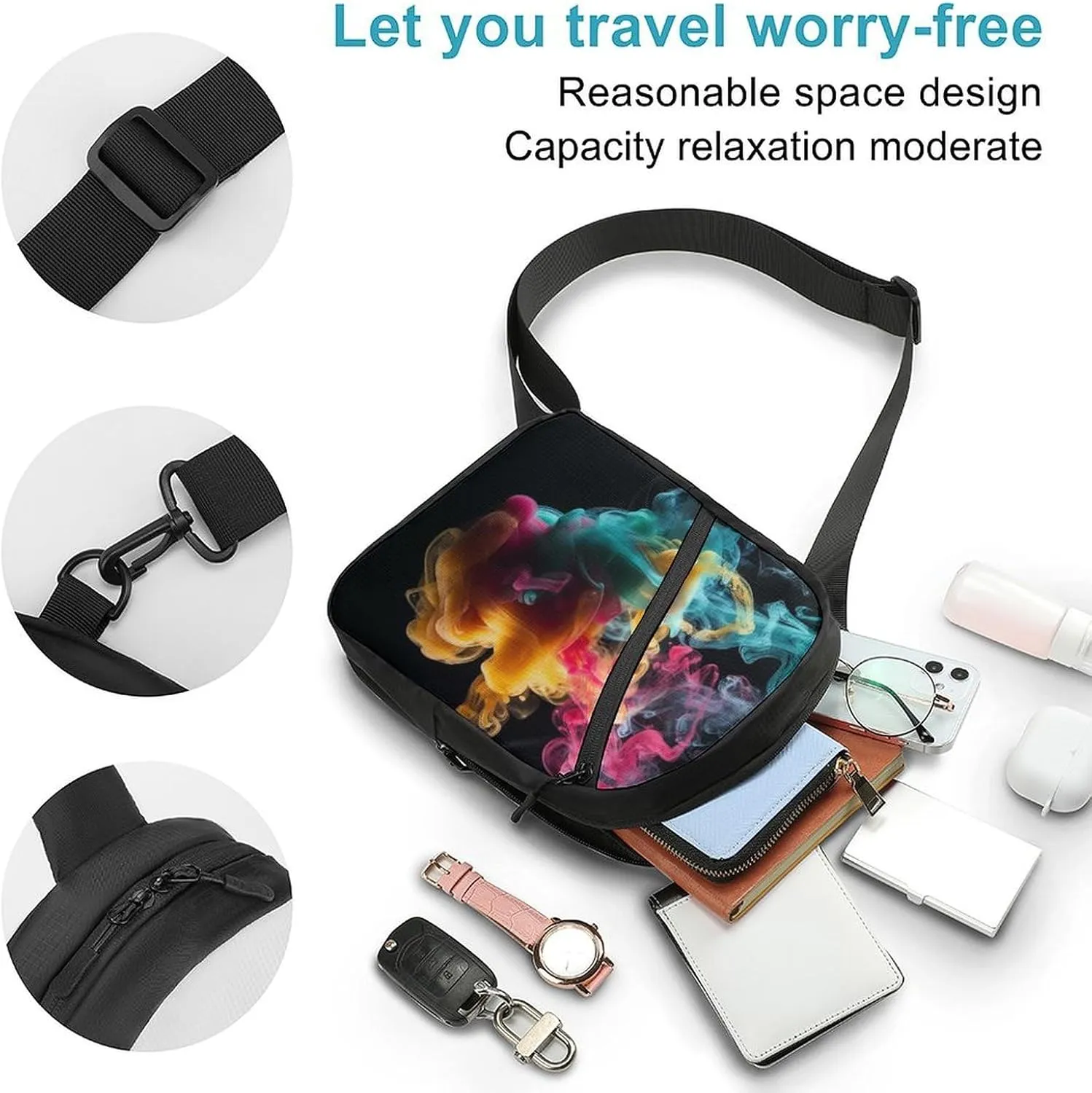 Crossbody Bag for Women Men Chest Bag I Love Penguins Sling Bag Crossbody Shoulder Bag Sling Backpack