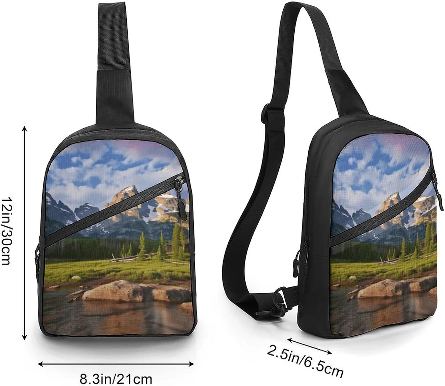 Crossbody Bag for Women Men Chest Bag New Year Pyrotechnics Sling Bag Crossbody Shoulder Bag Sling Backpack