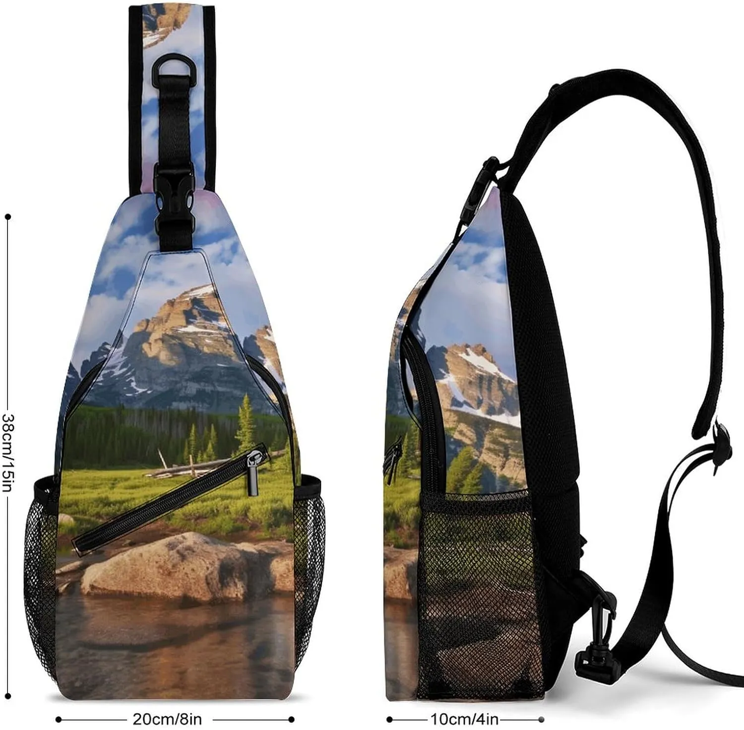 Crossbody Bag for Women Men Chest Bag Ocean Fish Sling Bag Crossbody Shoulder Bag Sling Backpack