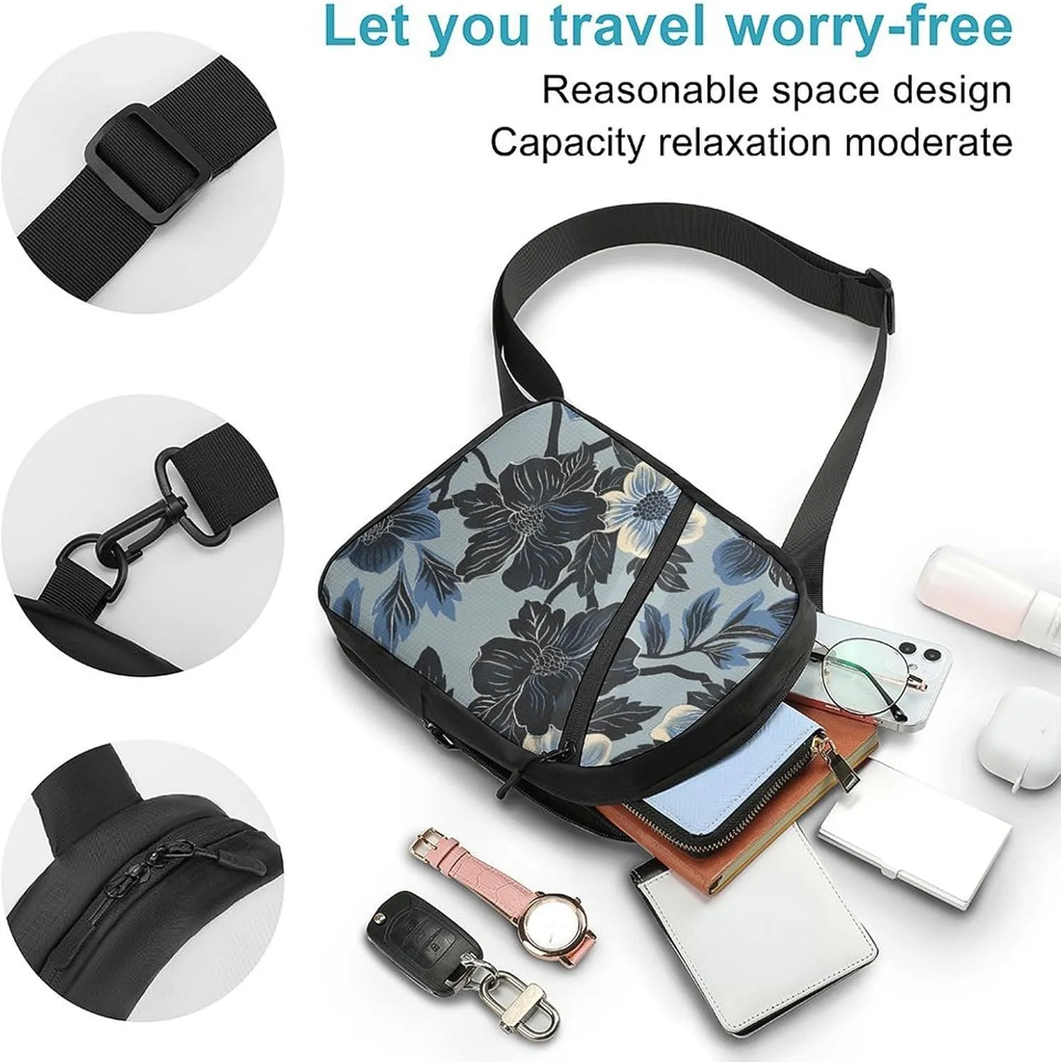 Crossbody Bag for Women Men Chest Bag Orange Slices Sling Bag Crossbody Shoulder Bag Sling Backpack