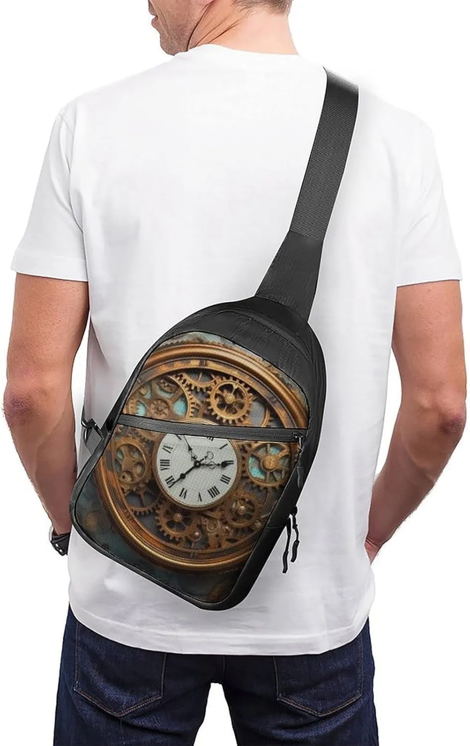 Crossbody Bag for Women Men Chest Bag Rose Sling Bag Crossbody Shoulder Bag Sling Backpack