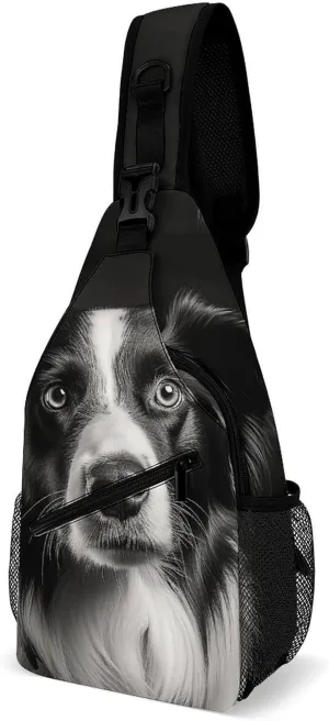 Crossbody Bag for Women Men Chest Bag Small Hound Pattern Sling Bag Crossbody Shoulder Bag Sling Backpack