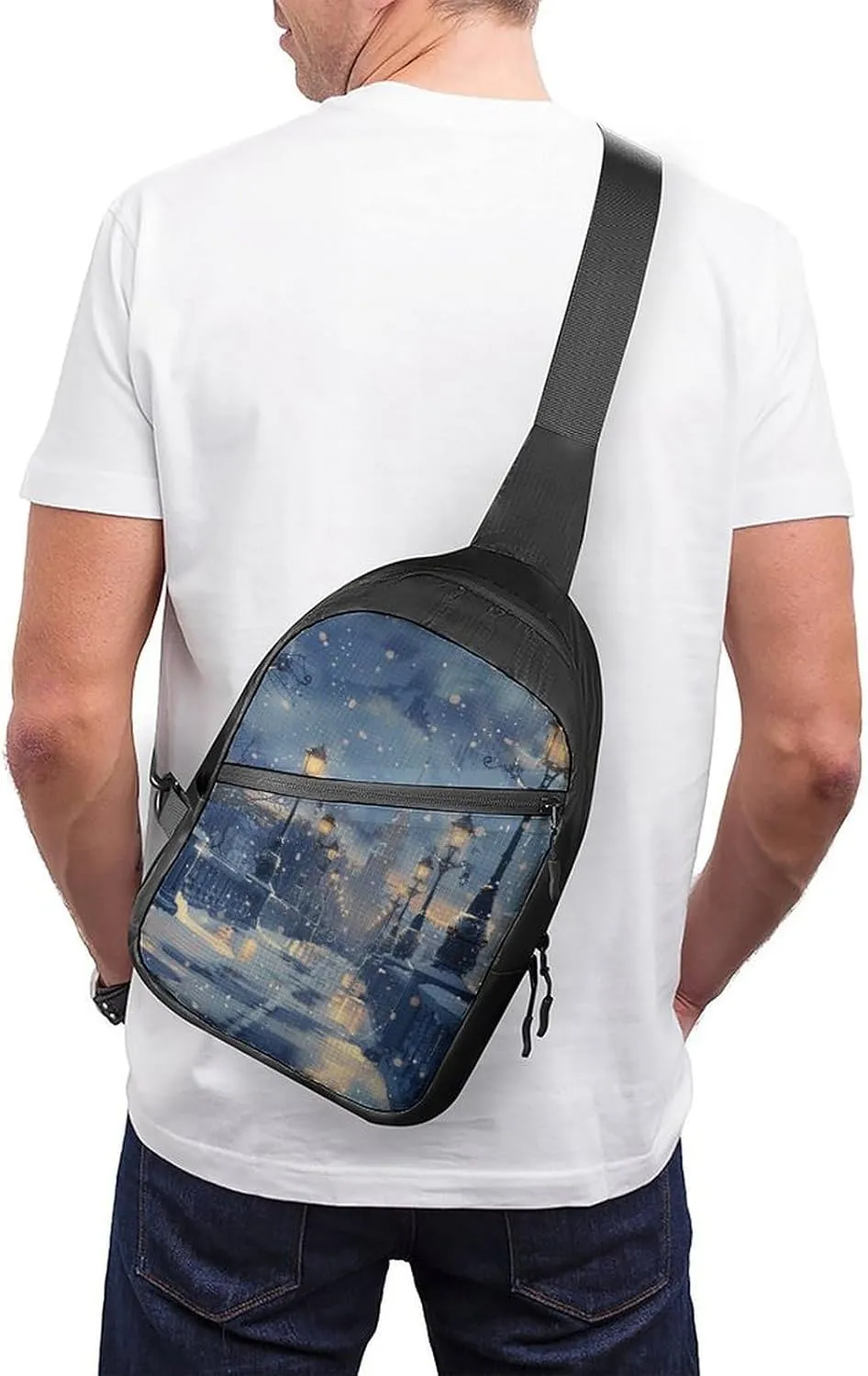 Crossbody Bag for Women Men Chest Bag Wild Deer Sling Bag Crossbody Shoulder Bag Sling Backpack