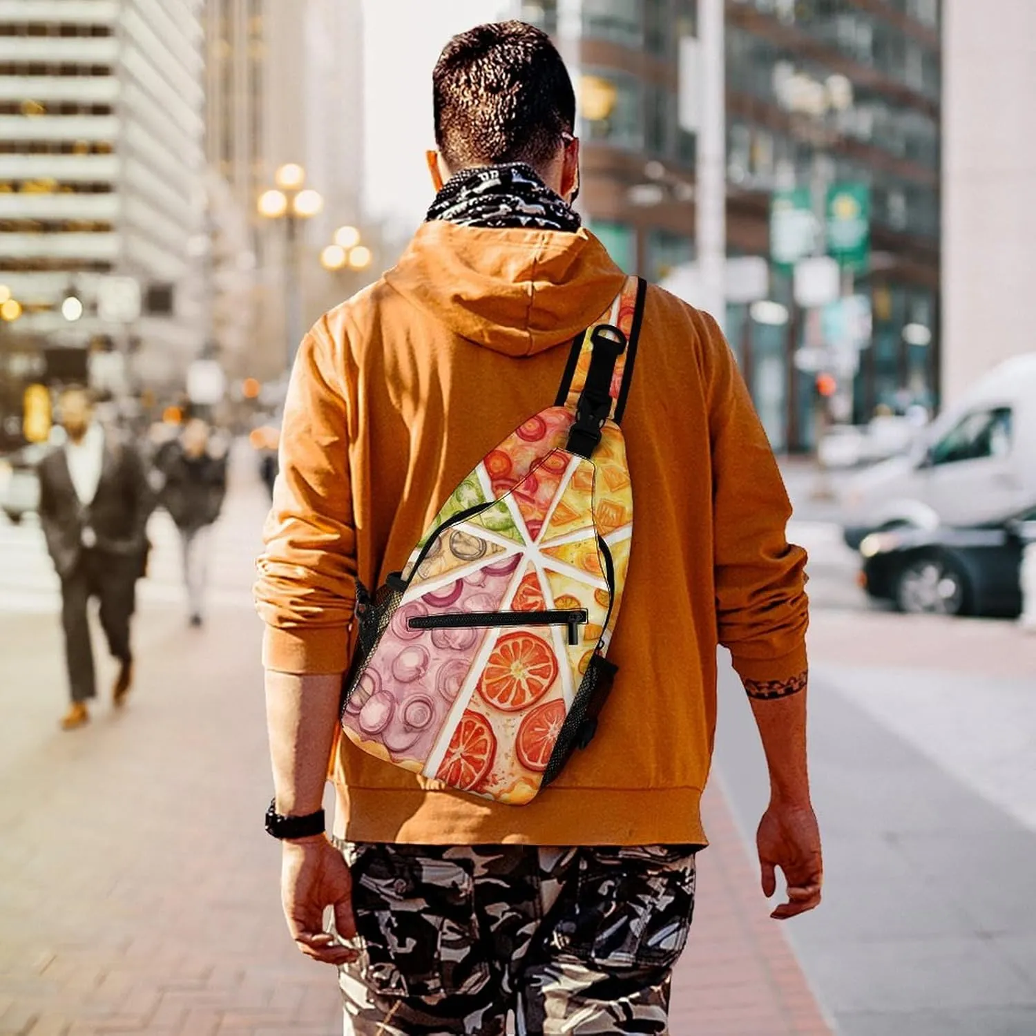 Crossbody Bag for Women Men Chest Bag Wild Elk Sling Bag Crossbody Shoulder Bag Sling Backpack