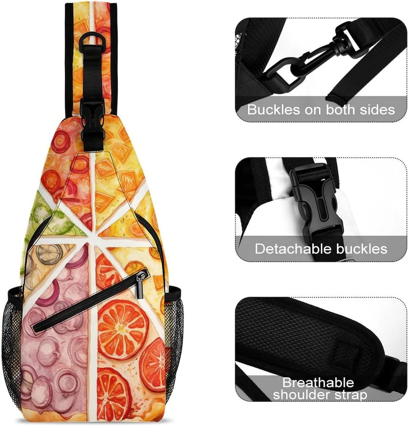 Crossbody Bag for Women Men Chest Bag Wild Elk Sling Bag Crossbody Shoulder Bag Sling Backpack