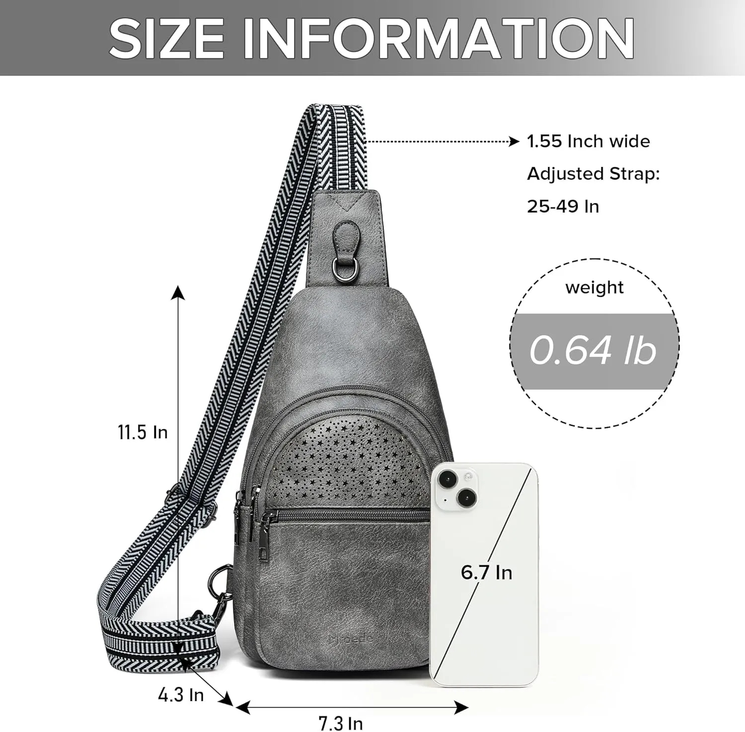 Crossbody Bags for Women 4-Pockets Sling Bag Fanny Pack Chest Purse Backpack Casual Daypacks Travel Shopping