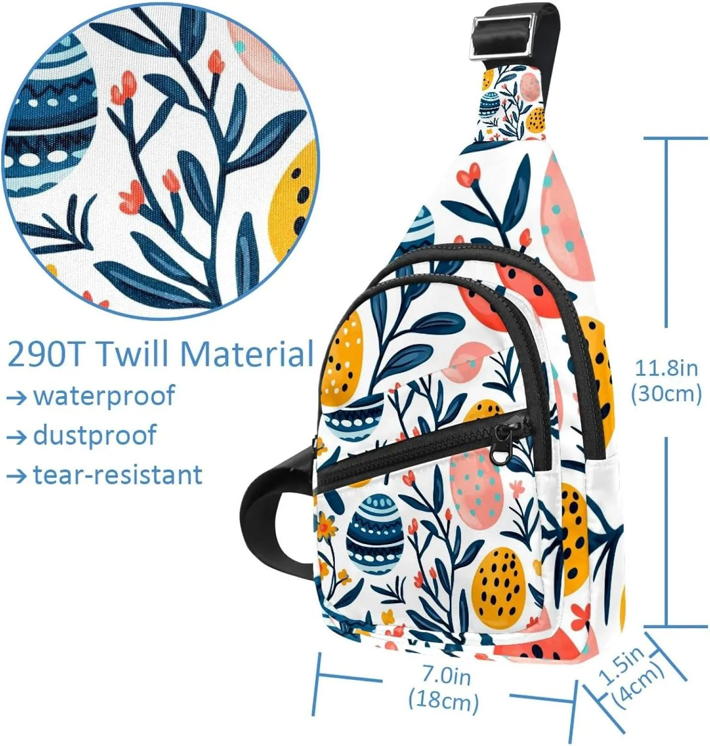 Crossbody Bags for Women Cross Body Bag for Woman Sling Bag Crossbody Bag Happy Easter Sling Backpack Travel