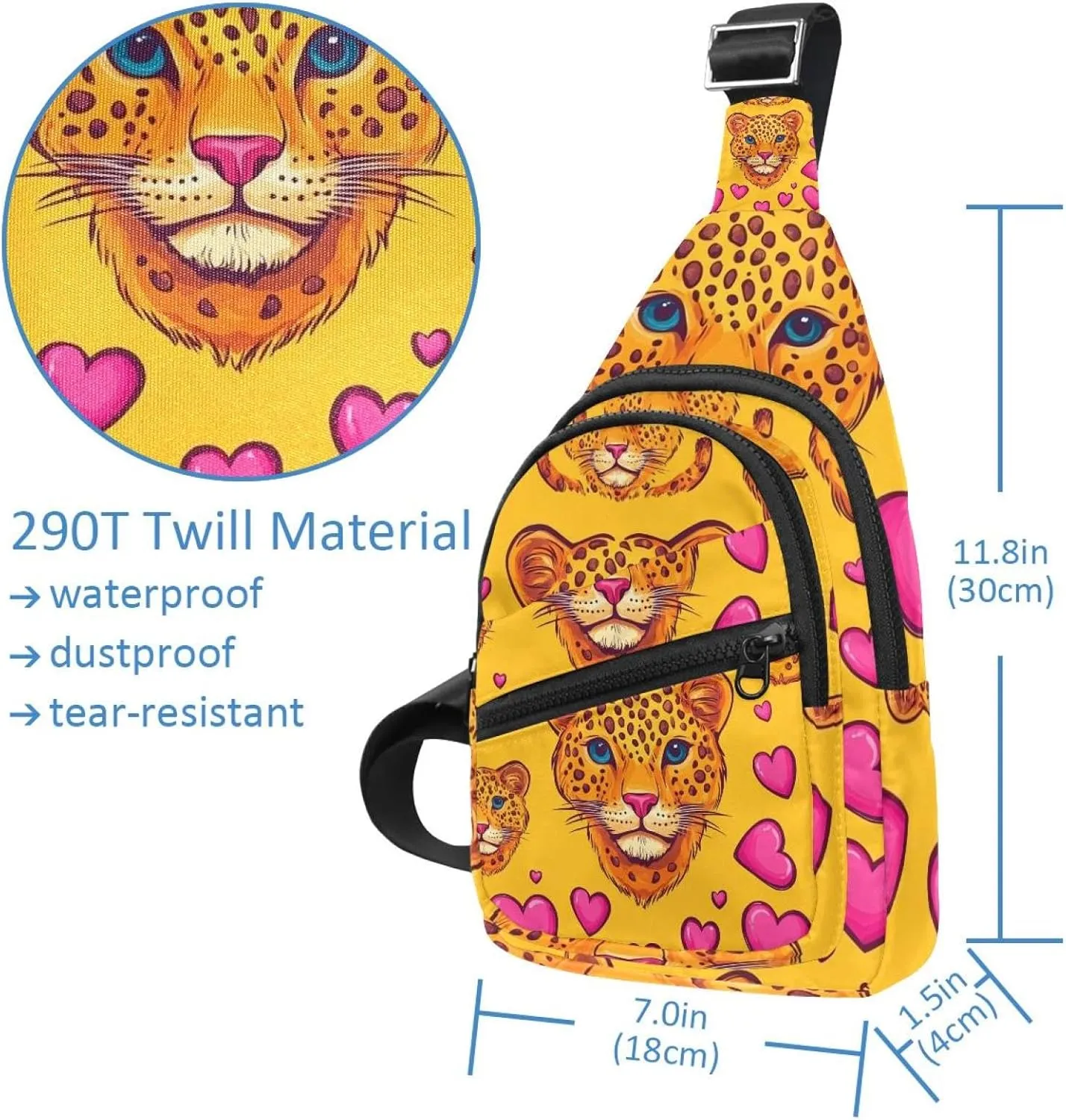 Crossbody Bags for Women Cross Body Bag for Woman Sling Bag Crossbody Bag Hearth Leopard (2) Sling Backpack Travel