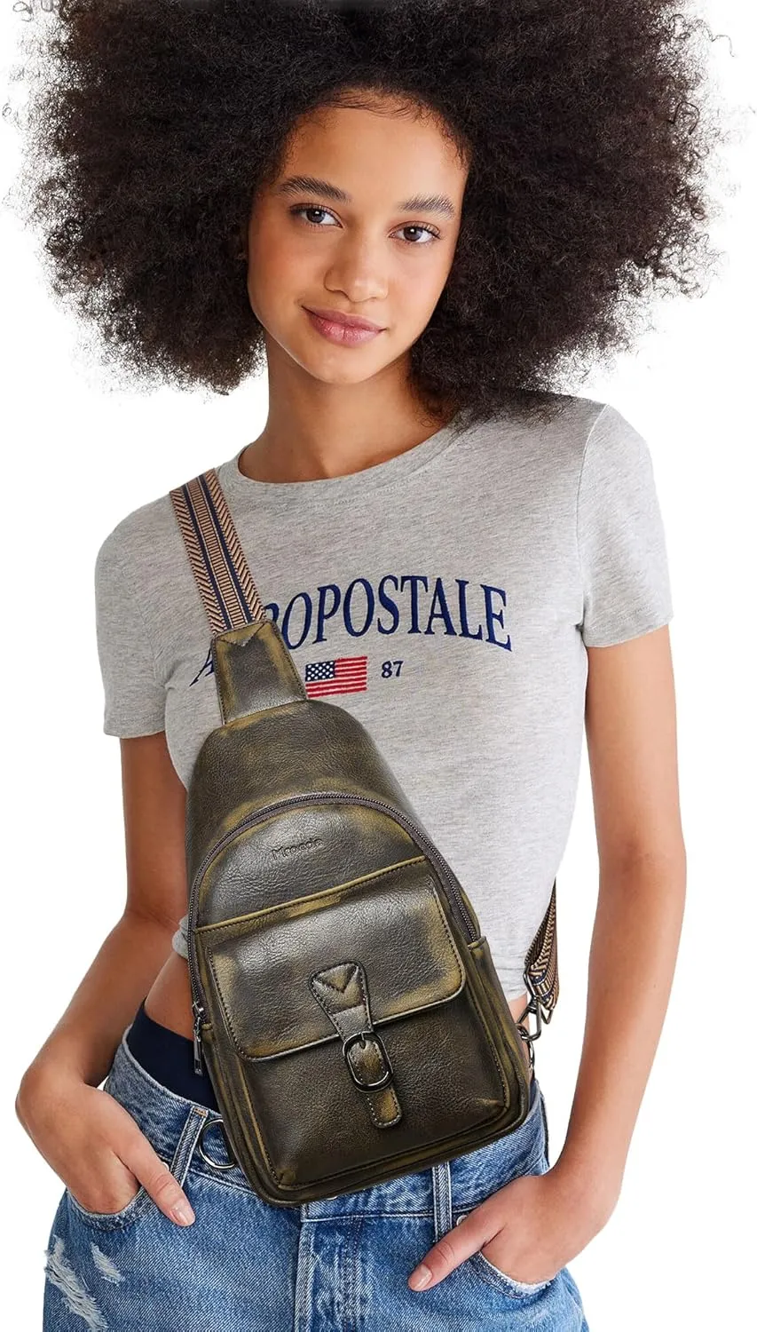 Crossbody Bags for Women Men Sling Bag 5 Pockets Fanny Pack Sling Backpack Chest Daypack Travel Purse Anti Theft