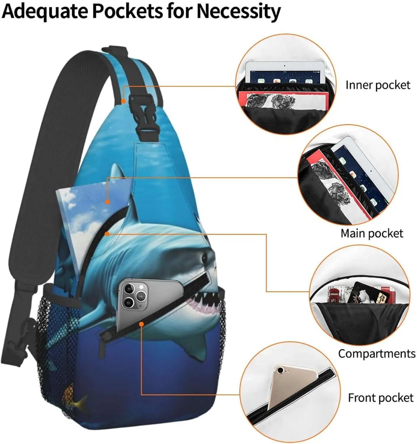 Crossbody Bags for Women Men Trendy Sling Bag Casual Chest Bag Halloween Night Sky Shoulder Bag for Travel Sport